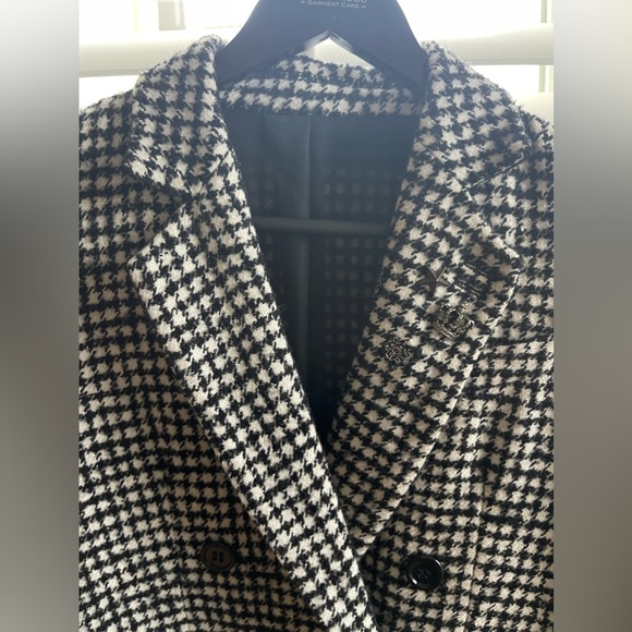 The Kooples - Mark Graphic Houndstooth wool coat - Picture 8 of 14